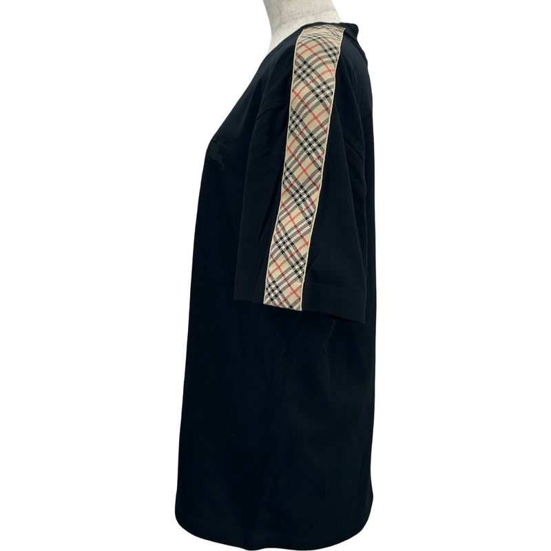 バーバリー BURBERRY チェックライン半袖Tシャツ 8106248 ブラック