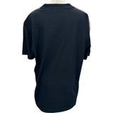 バーバリー BURBERRY チェックライン半袖Tシャツ 8106248 ブラック コットン メンズ 半袖Ｔシャツ