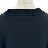 バーバリー BURBERRY チェックライン半袖Tシャツ 8106248 ブラック コットン メンズ 半袖Ｔシャツ