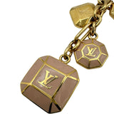 ルイ・ヴィトン LOUIS VUITTON ポルト・クレ・カボション M66461 ピンク系 ゴールド金具 メタル/エナメル レディース キーホルダー
