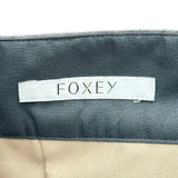 フォクシー FOXEY コード刺繍シルクフレアスカート 39886 ブラック シルク レディース ロングスカート