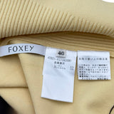フォクシー FOXEY SUNSET クルーネックリブニット 40921 イエロー レーヨン レディース ニット