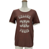 セリーヌ CELINE 70sロゴ半袖Tシャツ 2X97I671Q ブラウン コットン レディース 半袖Ｔシャツ