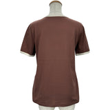 セリーヌ CELINE 70sロゴ半袖Tシャツ 2X97I671Q ブラウン コットン レディース 半袖Ｔシャツ