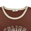 セリーヌ CELINE 70sロゴ半袖Tシャツ 2X97I671Q ブラウン コットン レディース 半袖Ｔシャツ