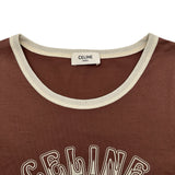 セリーヌ CELINE 70sロゴ半袖Tシャツ 2X97I671Q ブラウン コットン レディース 半袖Ｔシャツ