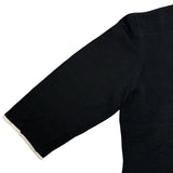 クリスチャン・ディオール Christian Dior CDロゴ刺繡バイカラーカーディガン KWP7L3405 ブラック レーヨン レディース カーディガン