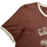 セリーヌ CELINE 70sロゴ半袖Tシャツ 2X97I671Q ブラウン コットン レディース 半袖Ｔシャツ