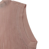 サルヴァトーレ・フェラガモ Salvatore Ferragamo カシミヤノースリーブリブニットセーター 0663859 ピンク カシミヤ レディース セーター