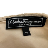 サルヴァトーレ・フェラガモ Salvatore Ferragamo コットンレースノースリーブワンピース ベージュ コットン レディース ワンピース