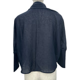 フォクシー FOXEY HALF MOON シアーボレロカーディガン 40754 ネイビー リネン レディース カーディガン