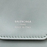 バレンシアガ BALENCIAGA エンベロープコンパクトウォレット 736730 グレー レザー ユニセックス 三つ折り財布
