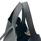 エルメス HERMES ピコタンロックMM Y刻印 ブラック ゴールド金具 トリヨン レディース ハンドバッグ