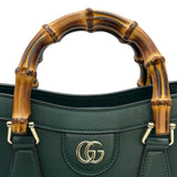 グッチ GUCCI ダイアナミディアムトートバッグ 853226 グリーン ゴールド金具 レザー レディース ショルダーバッグ