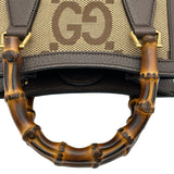 グッチ GUCCI ダイアナミニトートバッグ 655661 ブラウン ゴールド金具 ジャンボGGキャンバス レディース トートバッグ