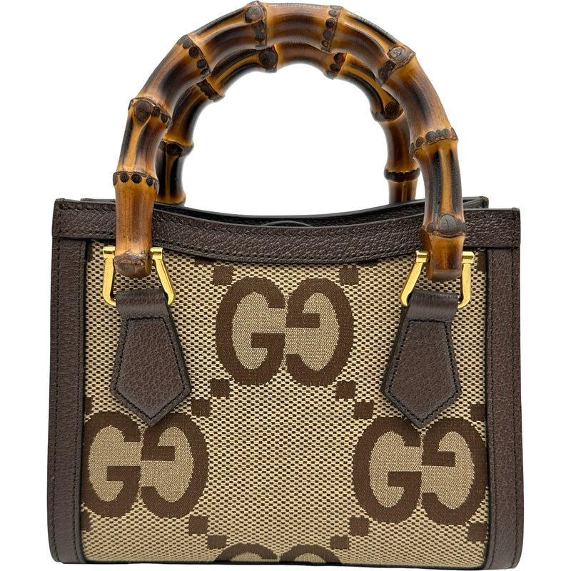 グッチ GUCCI ダイアナミニトートバッグ 655661 ブラウン ゴールド金具