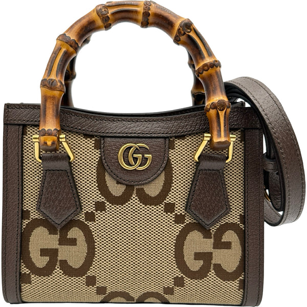 グッチ GUCCI ダイアナミニトートバッグ 655661 ブラウン ゴールド金具