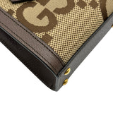 グッチ GUCCI ダイアナミニトートバッグ 655661 ブラウン ゴールド金具 ジャンボGGキャンバス レディース トートバッグ