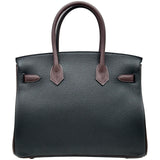 エルメス HERMES バーキン30 パーソナルオーダー K刻印 ブラック/プルーン トゴ レディース ハンドバッグ