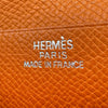 エルメス HERMES ベアンコンパクト I刻印 オレンジポピー シルバー金具 エプソン レディース 二つ折り財布