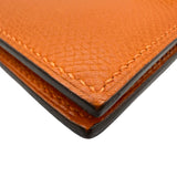 エルメス HERMES ベアンコンパクト I刻印 オレンジポピー シルバー金具 エプソン レディース 二つ折り財布