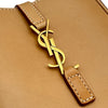 サンローラン SAINT LAURENT ル・サンカセットミニバーティカルショルダー 735214 ブラウン ゴールド金具 カーフ レディース ショルダーバッグ