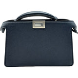 フェンディ FENDI ピーカブーアイシーユーエックスクロス 7VA582 ネイビー シルバー金具 レザー レディース ショルダーバッグ