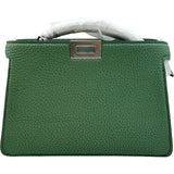 フェンディ FENDI ピーカブーアイシーユーエックスクロス 7VA582 グリーン シルバー金具 レザー レディース ショルダーバッグ