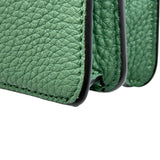 フェンディ FENDI ピーカブーアイシーユーエックスクロス 7VA582 グリーン シルバー金具 レザー レディース ショルダーバッグ