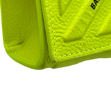 バレンシアガ BALENCIAGA カーフラップショルダー 679465 ネオンイエロー レザー レディース ショルダーバッグ
