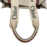クロエ Chloe ウッディミディアムトート ベージュ レザー/キャンバス レディース トートバッグ