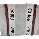 クロエ Chloe ウッディミディアムトート ベージュ レザー/キャンバス レディース トートバッグ