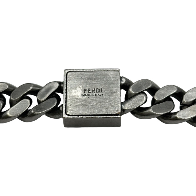 フェンディ FENDI FFロゴチェーンネックレス シルバー メタル