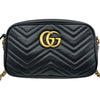 グッチ GUCCI GGマーモントショルダーバッグ 447632 ブラック ゴールド金具 レザー レディース ショルダーバッグ