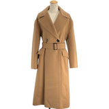 S Max Mara ダブルブレストベルテッドコート 901616136 ベージュ ウール レディース トレンチコート