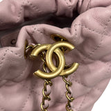 シャネル CHANEL マトラッセ/ココマーク パールチェーンショルダー AS2529 ピンク　ゴールド金具 ラムスキン/パール レディース ショルダーバッグ