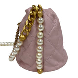 シャネル CHANEL マトラッセ/ココマーク パールチェーンショルダー AS2529 ピンク　ゴールド金具 ラムスキン/パール レディース ショルダーバッグ