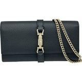 グッチ GUCCI ジャッキー1961チェーンウォレット 652681 ブラック ゴールド金具 レザー ユニセックス 長財布