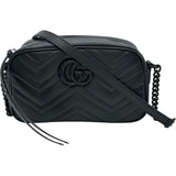 グッチ GUCCI GGマーモントスモールカメラバッグ 447632 ブラック ブラック金具 レザー レディース ショルダーバッグ