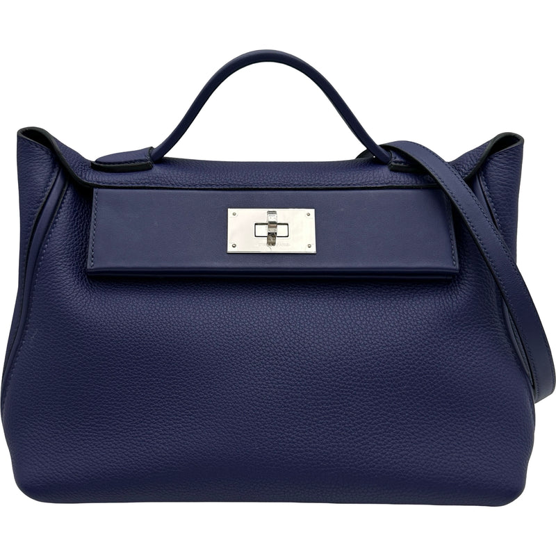 エルメス ヴァンキャトル エルメス HERMES ヴァンキャトル29 D刻印 ブルーアンクル シルバー金具