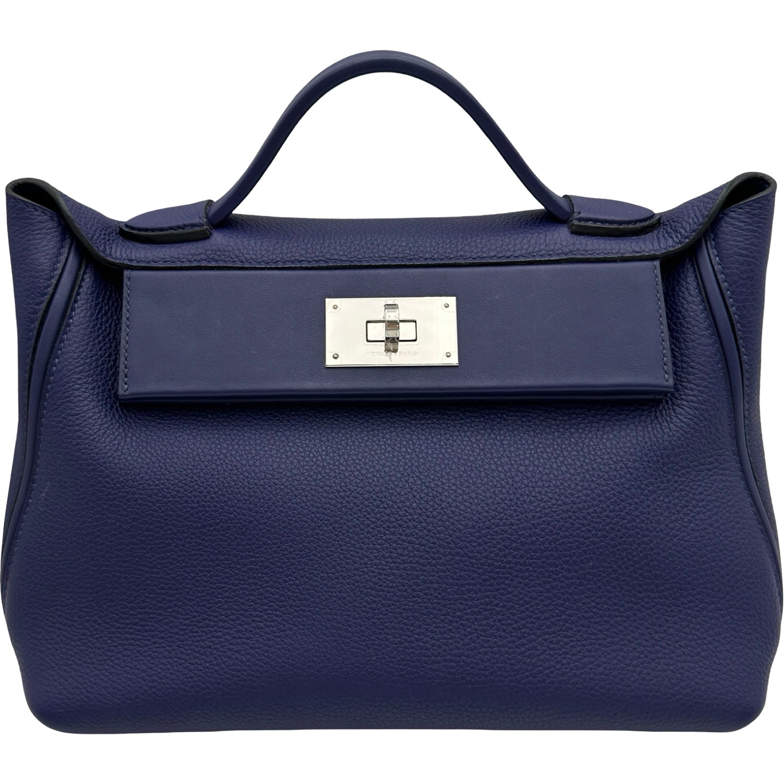 エルメス　ヴァンキャトルファーブル エルメス HERMES ヴァンキャトル29 D刻印 ブルーアンクル シルバー金具