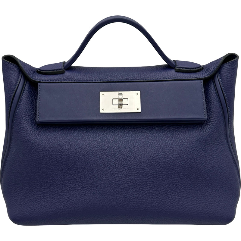 エルメス HERMES ヴァンキャトル29 D刻印 ブルーアンクル シルバー金具