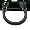 ロエベ LOEWE アマソナ28 ブラック シルバー金具 スエード レディース ハンドバッグ