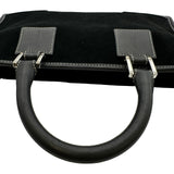 ロエベ LOEWE アマソナ28 ブラック シルバー金具 スエード レディース ハンドバッグ