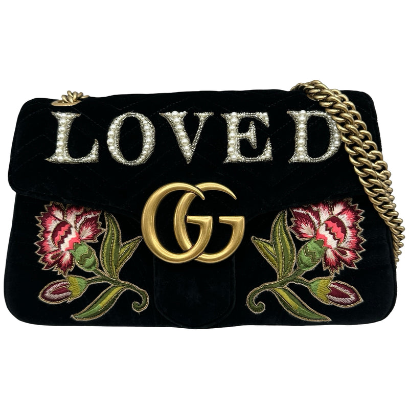 グッチ GUCCI GGマーモントチェーンショルダーバッグ 443496 ブラック