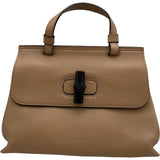 グッチ GUCCI バンブーデイリー2WAYバッグ 300831 ベージュ シルバー金具 レザー レディース ショルダーバッグ