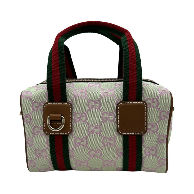 GUCCI シェリーライン GG柄 ボストンバッグ 美品 グッチ GUCCI シェリーライン2WAYミニボストンバッグ 859055 ライト