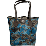 グッチ GUCCI GGスプリームカモフラージュトートバッグ 858016 ベージュ/ブルー GGスプリーム ユニセックス トートバッグ
