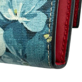 グッチ GUCCI GGブルームス二つ折り長財布 546367 ベージュ/ブルー GGキャンバス・レザー レディース 長財布
