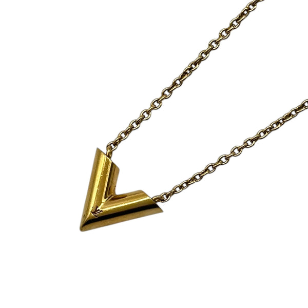 LOUIS VUITTON ネックレス ゴールドカラー ルイ・ヴィトン LOUIS VUITTON エセンシャルVネックレス ゴールド